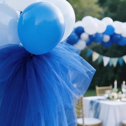 Royal Blue Tulle Mesh Ribbon 6 Inch x 100 Yards(300ft) Spool Fabric Ribbon Ideal for Tutu Skirt Art Gift Wrapping Flower Bouquet Crafts Weddings Floral Arrangements