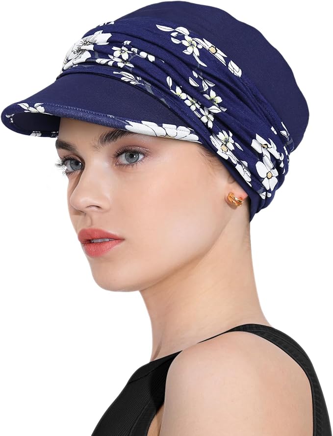 Chemo Headwear Viscose Newsboy Cap for Women Fall and Winter Hats