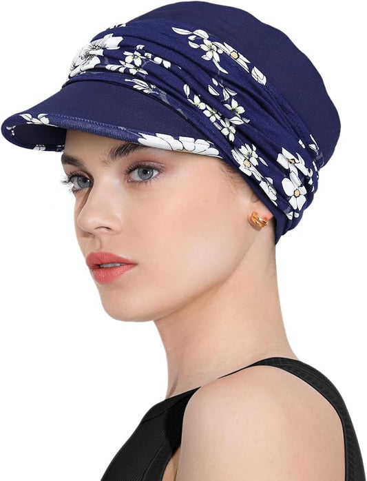 Chemo Headwear Viscose Newsboy Cap for Women Fall and Winter Hats