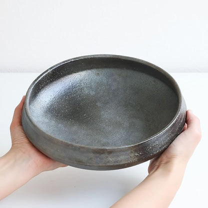 Wazakura Minoyaki Series Round Ikebana Flower Vase Made in Japan, Arrangement Pottery Supplies - Sumi