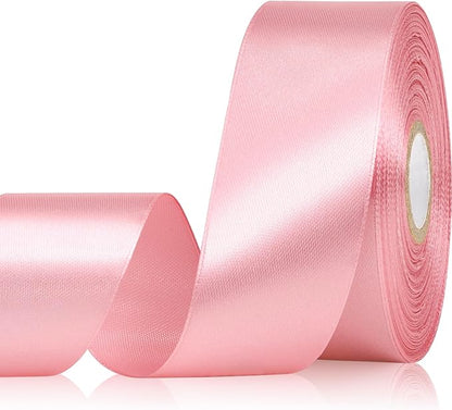 Rose Gold Satin Ribbon 1-1/2 Inch 30 Yards Solid Polyester Ribbon for Gift Wrapping Christmas Wedding Birthday Party Baby Shower Decoration Handmade Immortal Flower Craft