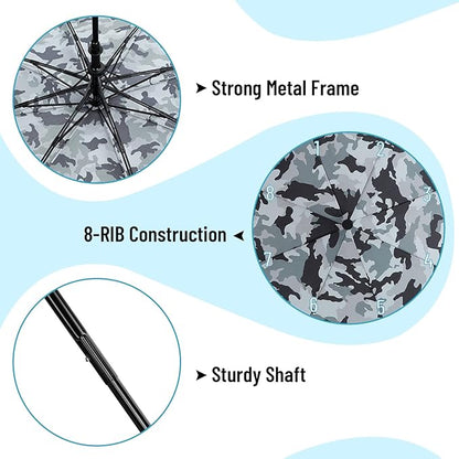 Umbrella Windproof Travel Umbrellas for Rain - Easy Auto Open Close, Durable & Compact Umbrella, Strong Metal Frame, Windproof and Waterproof Umbrella for Travel