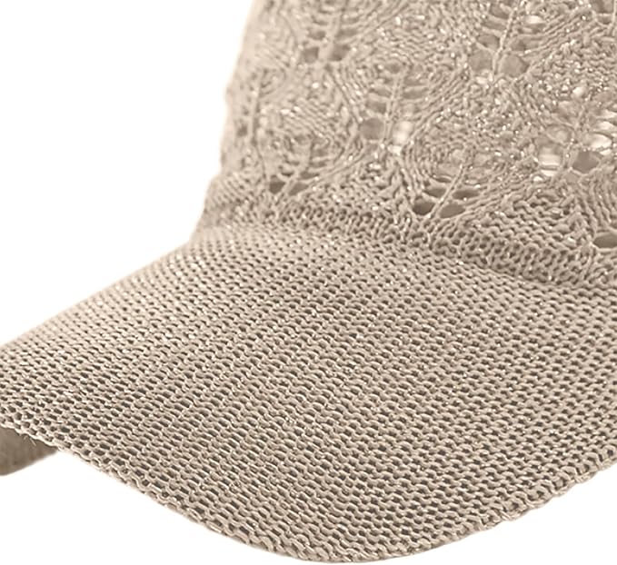 FASHIXD Knit Mesh Baseball Cap for Women - Breathable Summer Trucker Hat
