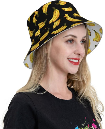 Bucket Hat Beach Summer Sun Hat Reversible Fisherman Hats Double Sided Wearing for Women Men Boys Girls