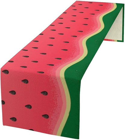 Watermelon Table Runner,Summer Fruit Tropical Birthday Party Decorations Dining Room Home Kitchen Table Decor 13 x 70Inches