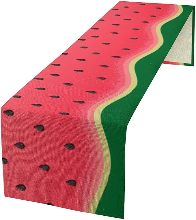 Watermelon Table Runner,Summer Fruit Tropical Birthday Party Decorations Dining Room Home Kitchen Table Decor 13 x 60Inches
