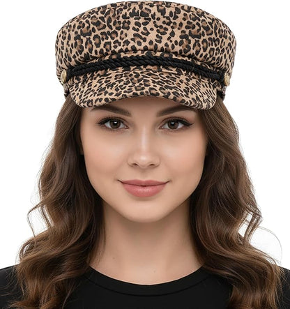 Funky Junque Newsboy Hat for Women – Trendy Greek Fisherman Cap, Classic Women's Baker Boy Newsies Hat, Ladies Fashion Caps