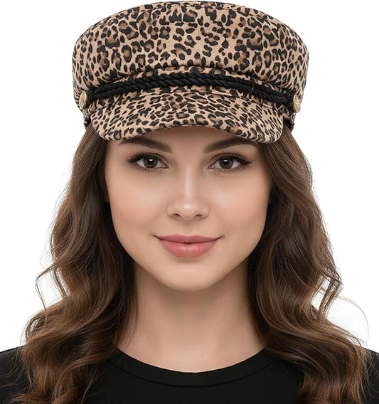 Funky Junque Newsboy Hat for Women – Trendy Greek Fisherman Cap, Classic Women's Baker Boy Newsies Hat, Ladies Fashion Caps
