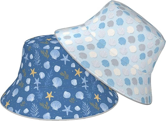 Bucket Hat Double-Side-Wear Reversible Sun Hat Beach Travel Hiking for Women Men