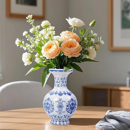 3D Puzzle Vase, 160 Curved Pieces DIY Flower Vase Craft Kit & 3D Puzzles for Adults, Creative Jigsaw Art Project Home Décor Centerpiece, (C-Blue White Porcelain)