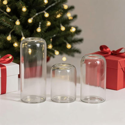 Glass Bud Vases Set of 24 Clear Flower Vase for Centerpieces Shelf, 3.9'' 4.9'' 6.7'' Modern Small Vases for Living Room Bedroom Office Home, Decor for Wedding House Warming Party