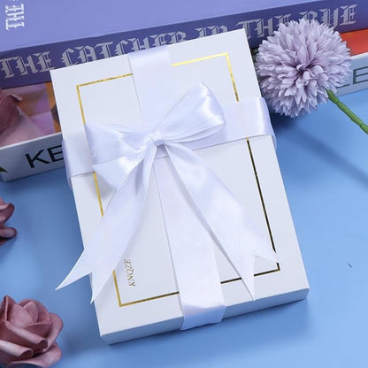 White Ribbon for Gift Wrapping, 1 inch Polyester Satin Hair Ribbon for Flower Bouquet, Weeding Decoration, Baby Shower, Crafts Bows Fabric Christmas Ribbons 25 Yards