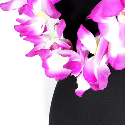 ALIMITOPIA Hawaiian Hula Leis Dance Wreath Garland Artificial Flowers Fabric Neck Loop for Luau Party Costumes (Purple;4pcs)