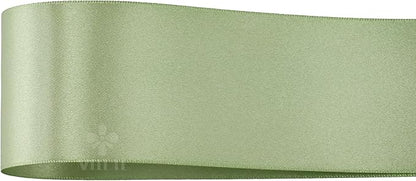MEEDEE Spring Moss Satin Ribbon 2 Inch Spring Green Ribbon Lux Double Faced Ribbons by 25 Yards Silk Satin Ribbons for Gift Wrapping, Weddings, Flower Bouquet, Holiday Decorating