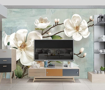 Beautiful 3D Floral Wallpaper Bedroom Modern Flowers murals Trendy Office Decorative Living Room tv Background Large Wall Mural - 183"x120" Not Peel and Stick