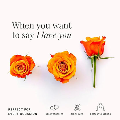 BloomsyBox - Yellow/Orange Roses -24 Long Stems, Hand-Tied in Eco-friendly, Vase Not Included, Fresh Flowers for Delivery – Gift for Birthday, Anniversary, Get Well, Congratulations, Wedding