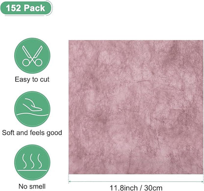 M METERXITY 152-Sheet Korean Cotton Wrapping Flower Paper, 11.8 Inch/ 30cm Waterproof Floral Wrapping Cotton Paper for Bouquets/Gift Packaging [Rose]