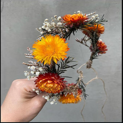 60 Pcs Natural Dried Daisy Flowers Heads Bulk Gerbera Daisies Multicolor Real Sunflowers Chrysanthemum Dry Flower Arrangements for Wedding Decor Home Party Decoration Headband DIY Craft