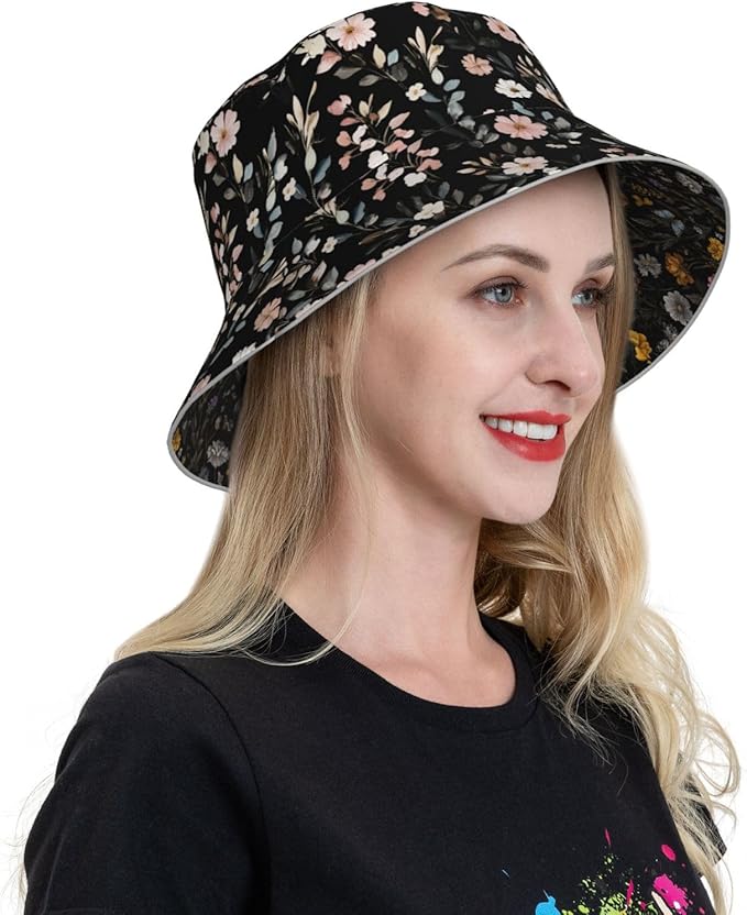 Bucket Hat Double-Side-Wear Reversible Sun Hat Beach Travel Hiking for Women Men