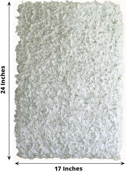 Efavormart 4 PCS White Silk Hydrangea Flower Mat Wall Wedding Event Decor for DIY Centerpieces Arrangements Party Decorations