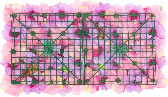 3D Flower Wall Panel 12Pcs Artificial Flower Wall Background Silk Rose Mat for Wedding Wedding Decor Shop Photo Backdrop (Flower Type C)