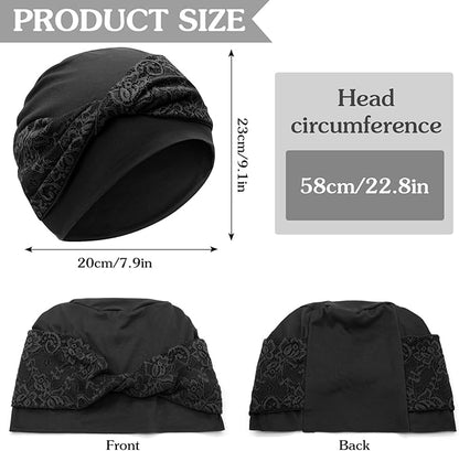 XYIYI Knot Chemo Headwear for Womens Cancer Patients, Stretchy Chemotherapy Headwraps Beanie Hats