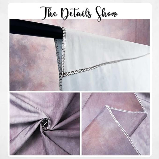 Abstract Professional Photography Backdrop for Portrait Photo Props Booth Background Photoshoot Studio with Polyester Fabric Roller Pocket on Top (8x12,Purple,No Stand)