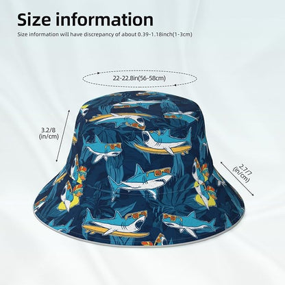 Hat Reversible Fisherman Hats Double Sided Wearing for Women Men Boys Girls