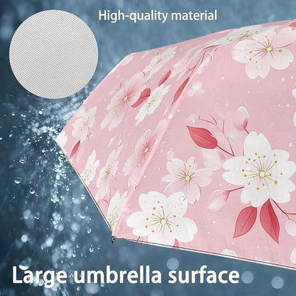 Umbrellas for Rain Lightweight Travel Umbrella 42" Canopy UV Protection Sun Umbrella Windproof Compact Umbrellas
