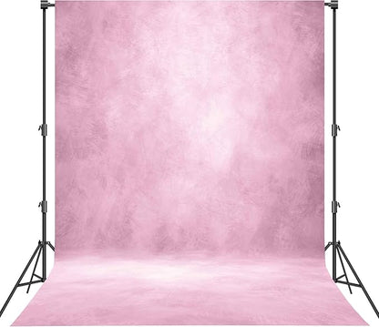 Abstract Professional Photography Backdrop for Portrait Photo Props Booth Background Photoshoot Studio with Polyester Fabric Roller Pocket on Top (8x10ft,Light Pink,No Stand)