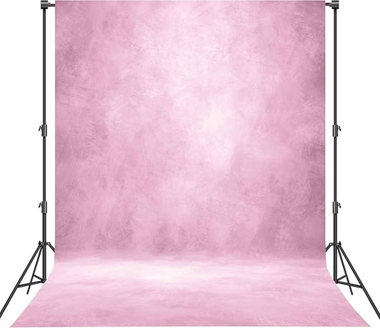 Abstract Professional Photography Backdrop for Portrait Photo Props Booth Background Photoshoot Studio with Polyester Fabric Roller Pocket on Top (8x10ft,Light Pink,No Stand)