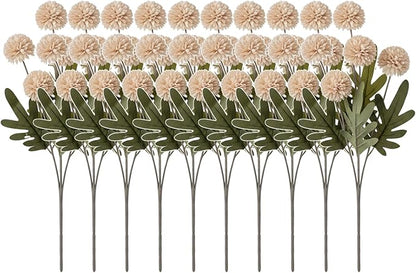 Artificial Hydrangea Flowers Fake Hydrangeas Faux Flowers Bouquet Artificial Plants for Wedding Home Office Decor Excluding vases-（Autumn White 10 PCS）