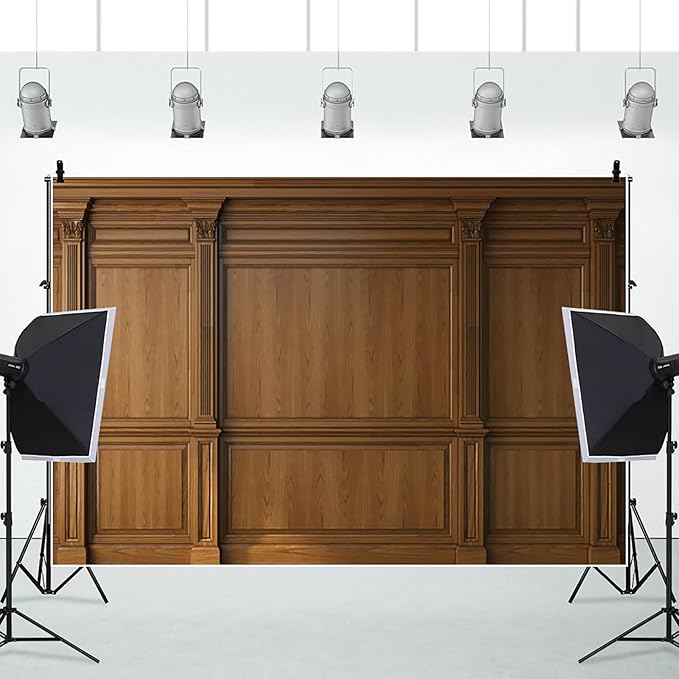 AOFOTO Vintage Room Inside Backdrop Classic French Frame Brown Walls Photo Background for Wedding Bridal Shower Party Banner Home Headboard Decor Wall Photo Studio Booth Props 10x7ft