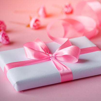 LIUYAXI Pink Stain Ribbon, 1-1/2" X Continuous 50 Yards, Double Faced Fabric Ribbon Perfect for Gift Wrapping Wedding Birthday Party Chair Sash Christmas Hair Floral Craft Sewing