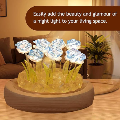 Light Up Rose in A Glass Dome with Gift Box - Valentines Day Gifts for Her, Birthday Gifts for Women, Rose Flower Lamp Night Light for Bedroom Decor, Girlfriend Wife Mothers Day Gift, Battery-Powered