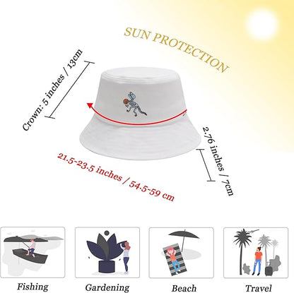 ZLYC Unisex Fashion Embroidered Bucket Hat Summer Fisherman Cap for Men Women