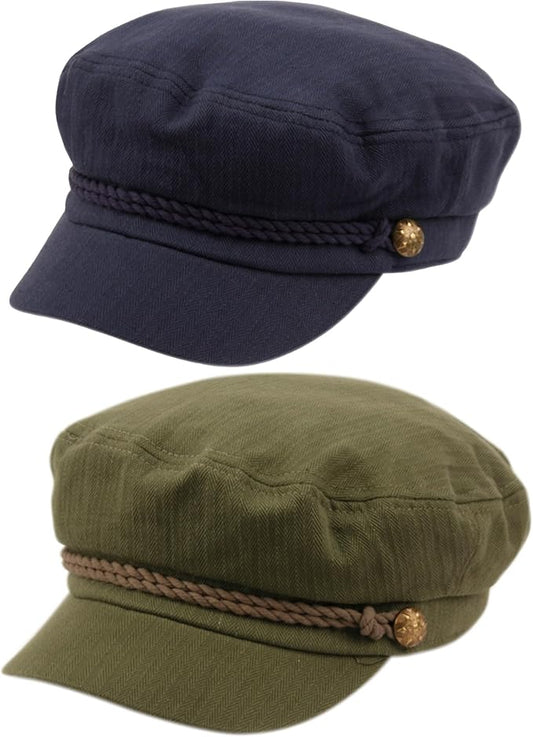 Funky Junque Newsboy Hat for Women – Trendy Greek Fisherman Cap, Classic Women's Baker Boy Newsies Hat, Ladies Fashion Caps