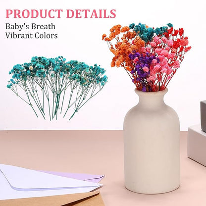 PATIKIL Mini Dried Gypsophila Flower Kit, 30Pcs 4 Inch Mist Blue Natural Pressed Floral Bundles with Tweezer for DIY Resin Crafts Gift Wedding Christmas Card Decor Flower Bouquets