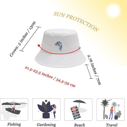 ZLYC Unisex Fashion Embroidered Bucket Hat Summer Fisherman Cap for Men Women