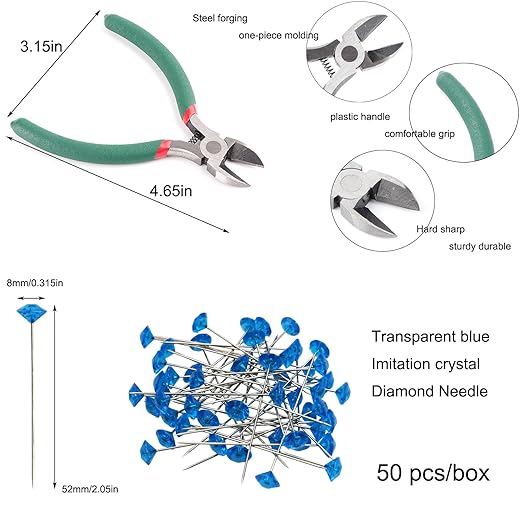 Floral Tape and Floral Wire Arrangement Tools Kit with Wire Cutter - 1 pcs vase, 16 Gauge Floral Stem Wire and 22 Gauge Paddle Wire, Boutonniere Pin, for Bouquet Stem Wrapping and Floral Crafts