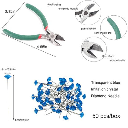 Floral Tape and Floral Wire Arrangement Tools Kit with Wire Cutter - 1 pcs vase, 16 Gauge Floral Stem Wire and 22 Gauge Paddle Wire, Boutonniere Pin, for Bouquet Stem Wrapping and Floral Crafts