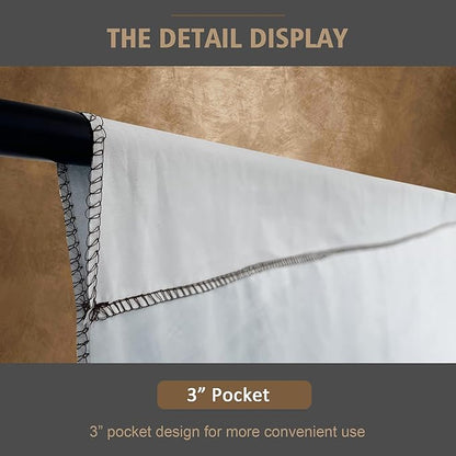 Abstract Professional Photography Backdrop for Portrait Photo Props Booth Background Photoshoot Studio with Polyester Fabric Roller Pocket on Top(8x12ft,Dark Brown,No Stand)