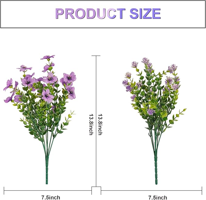 12 Bundles Artificial Flowers for Outdoor,UV Resistant Silk Daisy&Plastic Fake Flowers,Realistic Faux Plants for Spring Decor,Porch,Patio,Garden,Window Box(Mixed)