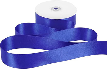 MEEDEE Royal Satin Ribbon 1-1/2 Inch Royal Blue Ribbon Lux Double Faced Satin Ribbons by 50 Yards Polyester Satin Ribbons for Crafts, Weddings, Flower Bouquet, Holiday Decorating