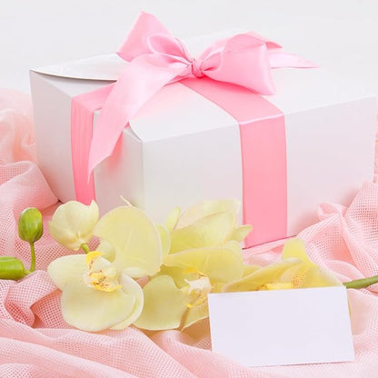 LIUYAXI Pink Stain Ribbon, 1-1/2" X Continuous 50 Yards, Double Faced Fabric Ribbon Perfect for Gift Wrapping Wedding Birthday Party Chair Sash Christmas Hair Floral Craft Sewing