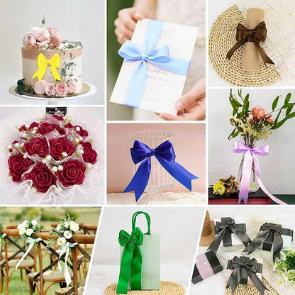 XSEINO 110 Yards Ribbon,1 1/2 Inch Dark Green Satin Ribbon for Flower Bouquet, Gift Wrapping, Ribbons for Crafts, Hair Bows Making, Wedding Party Decoration, Sewing, Invitation Cards, Christmas