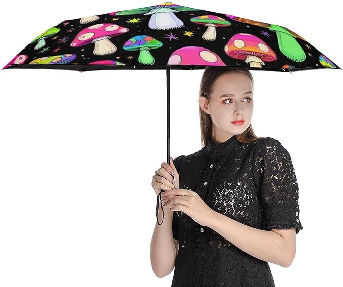 3 Fold Car Umbrella Folding Portable Automatic Umbrella Sunny Rain Sunscreen