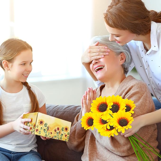 14 Pcs Sunflower Gifts for Women, Sending Sunshine Christmas Gifts Birthday Gift Women Get Well Soon Gift Baskets Care Package Unique Spa Box for Thinking of You Her Sister Best Friend