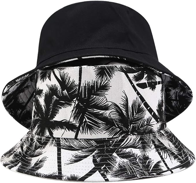 Malaxlx Unisex Bucket Hat Beach Sun Hat Aesthetic Fishing Hat for Men Women Teens, Reversible Double-Side-Wear