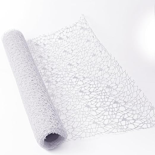 42cm*5Yards Papel Coreano para Flores, White Korean Wrapping Paper, Pearl Mesh Floral Wrapping Paper(Pure White)
